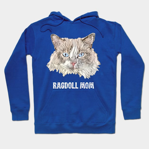 Ragdoll Mom - Ragdoll Cat Mom Design Hoodie by DoggyStyles